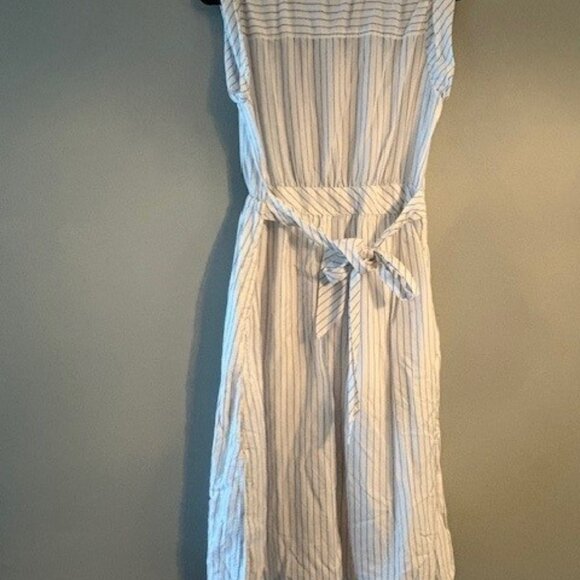 Banana Republic Blue and White Striped Shirt Dress Size Large - Picture 2 of 3